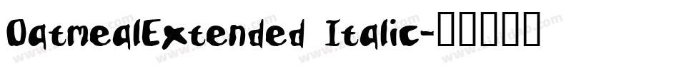 OatmealExtended Italic字体转换